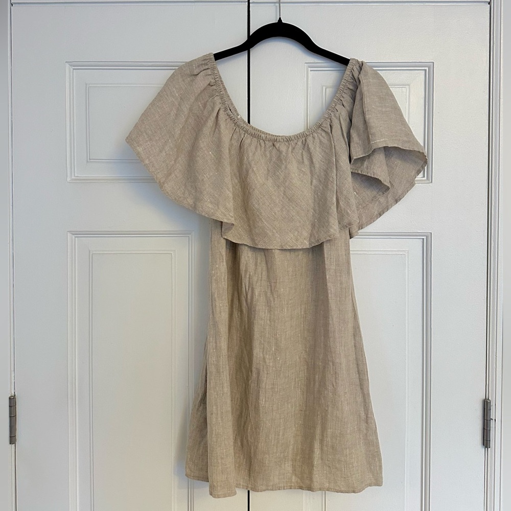 Reformation Off the Shoulder Linen Mini (sz XS)